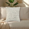 Ruff Square Accent Throw Pillow, 26 Inch Ivory Texture Recycled Fabric