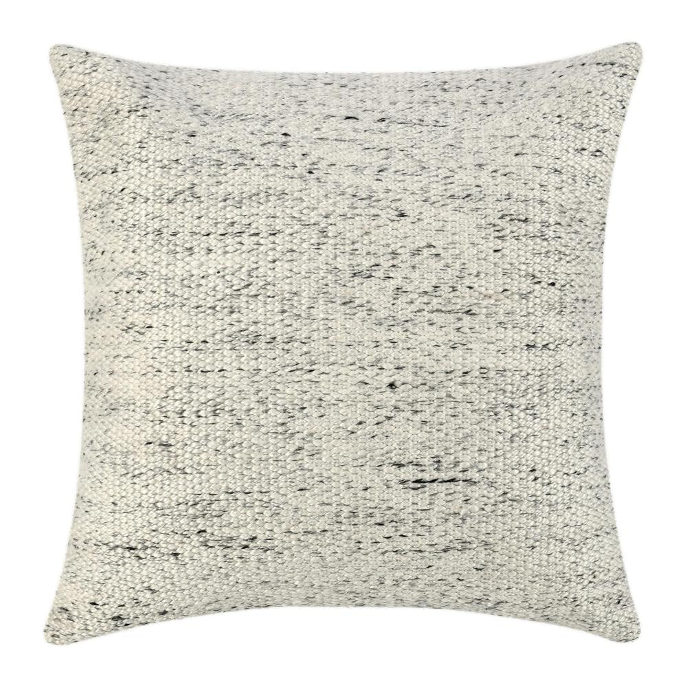 Ruff Square Accent Throw Pillow, 26 Inch Ivory Texture Recycled Fabric