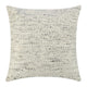 Ruff Square Accent Throw Pillow, 26 Inch Ivory Texture Recycled Fabric