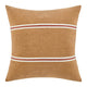 Square Accent Throw Pillow, 22 Inch Cotton and Linen, Chestnut Brown