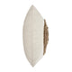 Square Accent Throw Pillow 22 Inch Ivory Cotton Brown Leather Jute BM331946