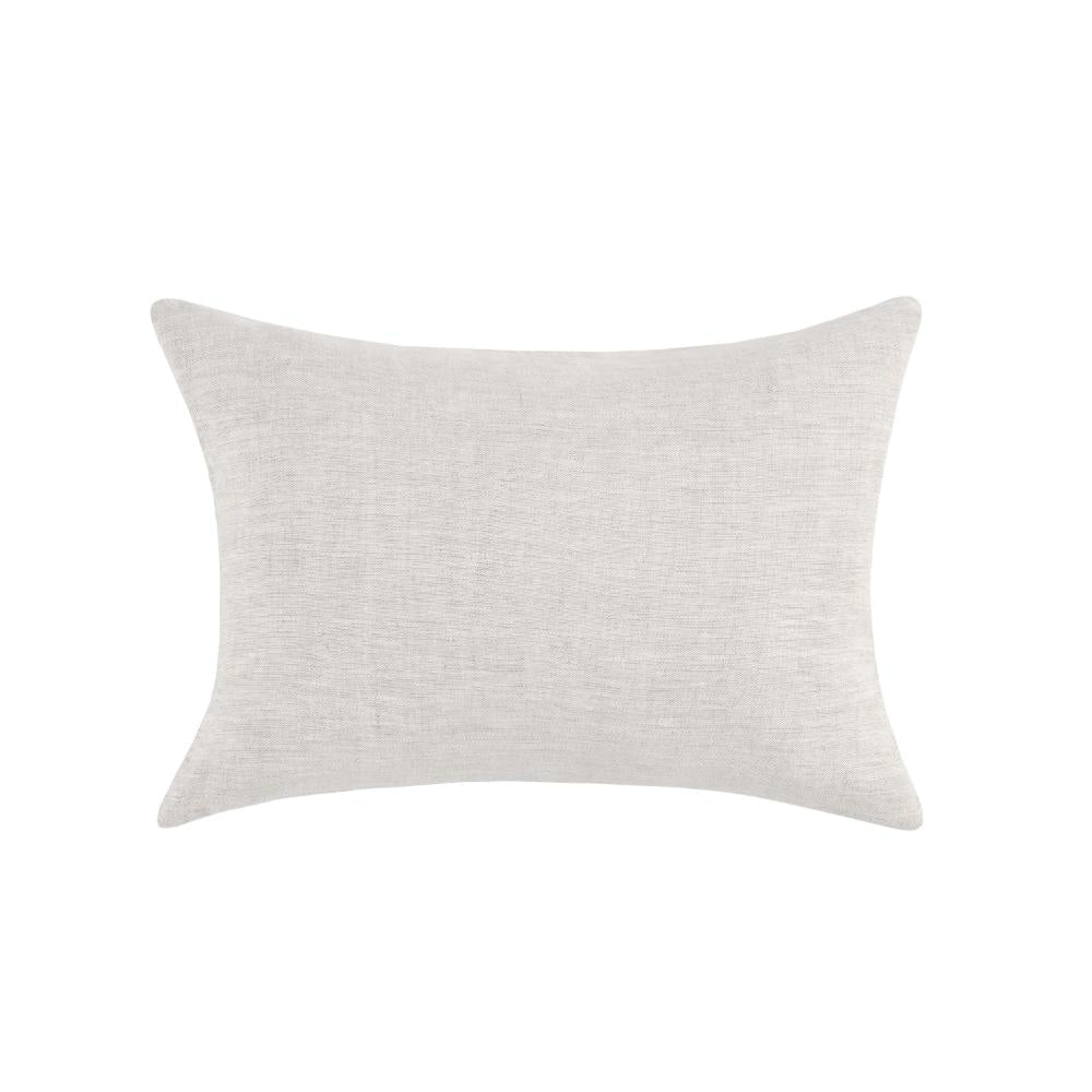 Lumbar Accent Throw Pillow 14 x 20 Ivory Belgian Linen Brown BM331947