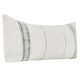 Rae Lumbar Accent Throw Pillow 16x36 Textured Striped Ivory Cotton BM331948