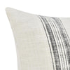 Rae Lumbar Accent Throw Pillow 16x36 Textured Striped Ivory Cotton BM331948