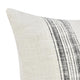 Rae Lumbar Accent Throw Pillow 16x36 Textured Striped Ivory Cotton BM331948
