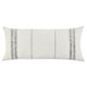 Rae Lumbar Accent Throw Pillow, 16x36 Textured Striped Ivory Cotton