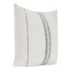 Rae Square Accent Throw Pillow 22 Inch Textured Ivory Cotton Striped BM331949