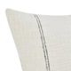 Rae Square Accent Throw Pillow 22 Inch Textured Ivory Cotton Striped BM331949