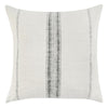 Rae Square Accent Throw Pillow, 22 Inch Textured Ivory Cotton, Striped