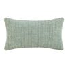 Lumbar Accent Throw Pillow, 14 x 26, Green Linen Hand Knit Texture