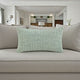 Lumbar Accent Throw Pillow, 14 x 26, Green Linen Hand Knit Texture
