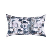 Lumbar Accent Throw Pillow, 14x26, Cotton Linen, Blue Watercolor Print