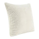 Sue Square Accent Throw Pillow 22 Inch Ivory Cotton Blend Textured BM331952