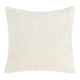 Sue Square Accent Throw Pillow, 22 Inch Ivory Cotton Blend Textured