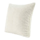 Sue Square Accent Throw Pillow 22 Inch Ivory Cotton Blend Textured BM331952