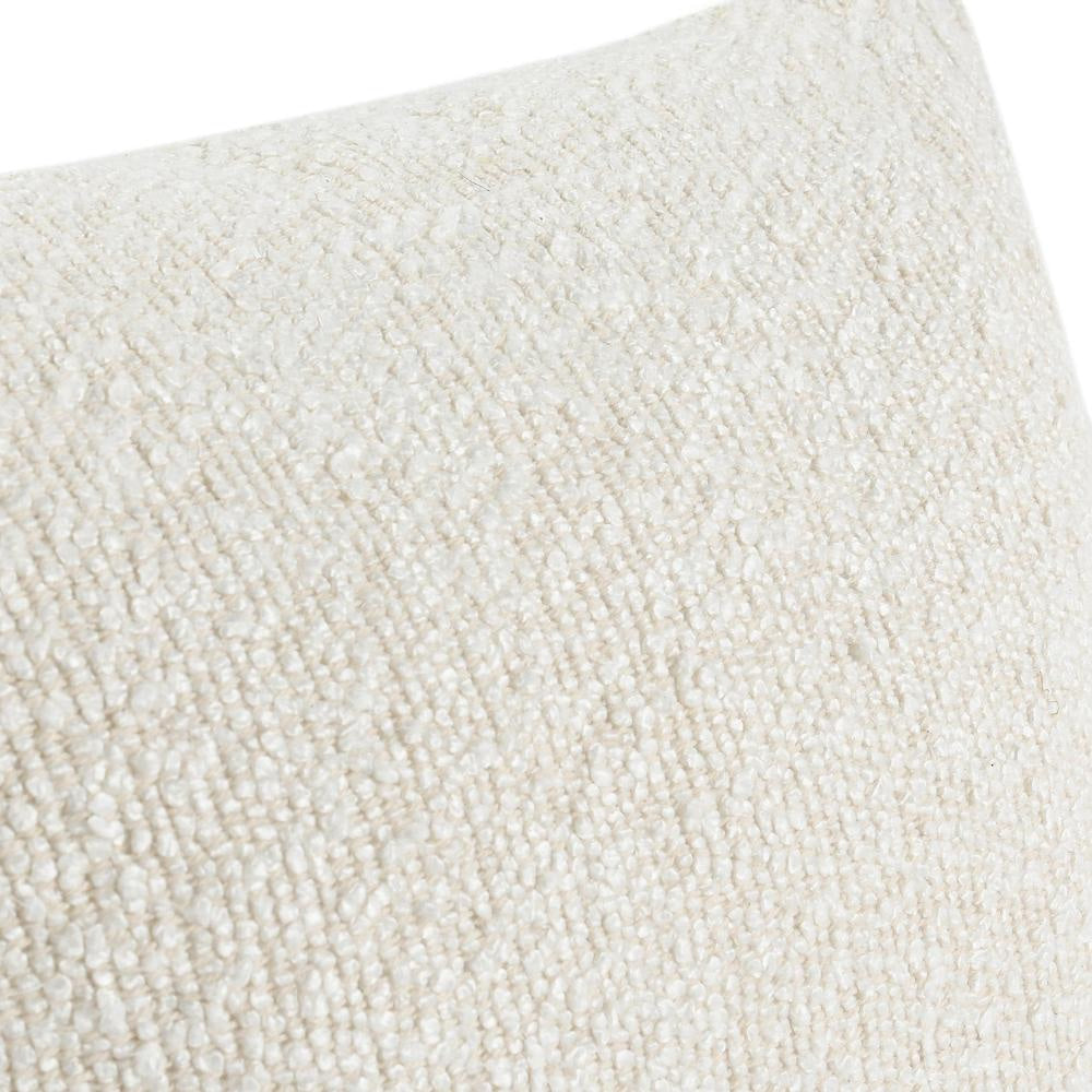 Sue Square Accent Throw Pillow 22 Inch Ivory Cotton Blend Textured BM331952