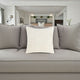 Sue Square Accent Throw Pillow, 22 Inch Ivory Cotton Blend Textured