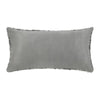 Slick Lumbar Accent Throw Pillow 14x26 Gray Recycled Textured Fabric