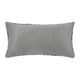 Slick Lumbar Accent Throw Pillow 14x26 Gray Recycled Textured Fabric