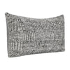 Slick Lumbar Accent Throw Pillow 14x26 Gray Recycled Textured Fabric