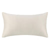 Slick Lumbar Accent Throw Pillow 14x26 Ivory Recycled Textured Fabric
