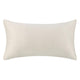 Slick Lumbar Accent Throw Pillow 14x26 Ivory Recycled Textured Fabric