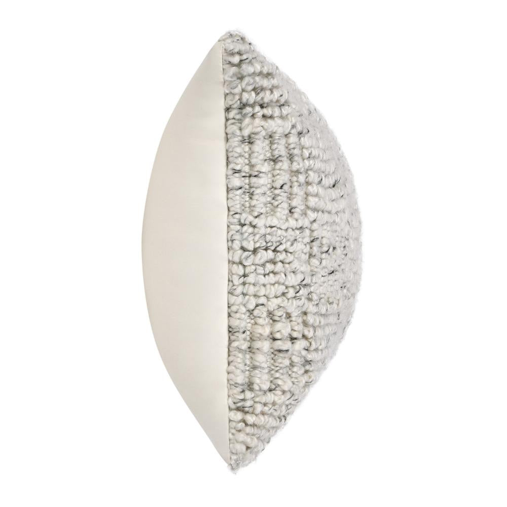 Slick Lumbar Accent Throw Pillow 14x26 Ivory Recycled Textured Fabric