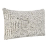 Slick Lumbar Accent Throw Pillow 14x26 Ivory Recycled Textured Fabric