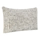 Slick Lumbar Accent Throw Pillow 14x26 Ivory Recycled Textured Fabric