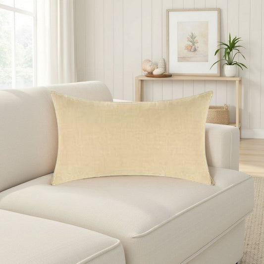 Paula Lumbar King Pillow Sham, Amber Soft Stone Washed Hemp, 20x36