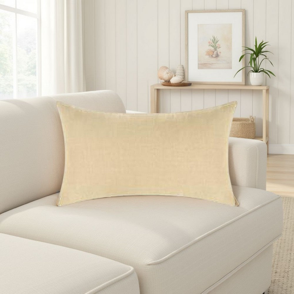 Paula Lumbar King Pillow Sham, Amber Soft Stone Washed Hemp, 20x36