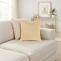 Paula Square Euro Pillow Sham, Amber Soft Stone Washed Hemp, 26 Inch