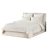 Paula 3 Piece Queen Duvet Set Ivory Extra Soft Stone Washed Hemp BM331965