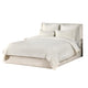 Paula 3 Piece Queen Duvet Set Ivory Extra Soft Stone Washed Hemp BM331965