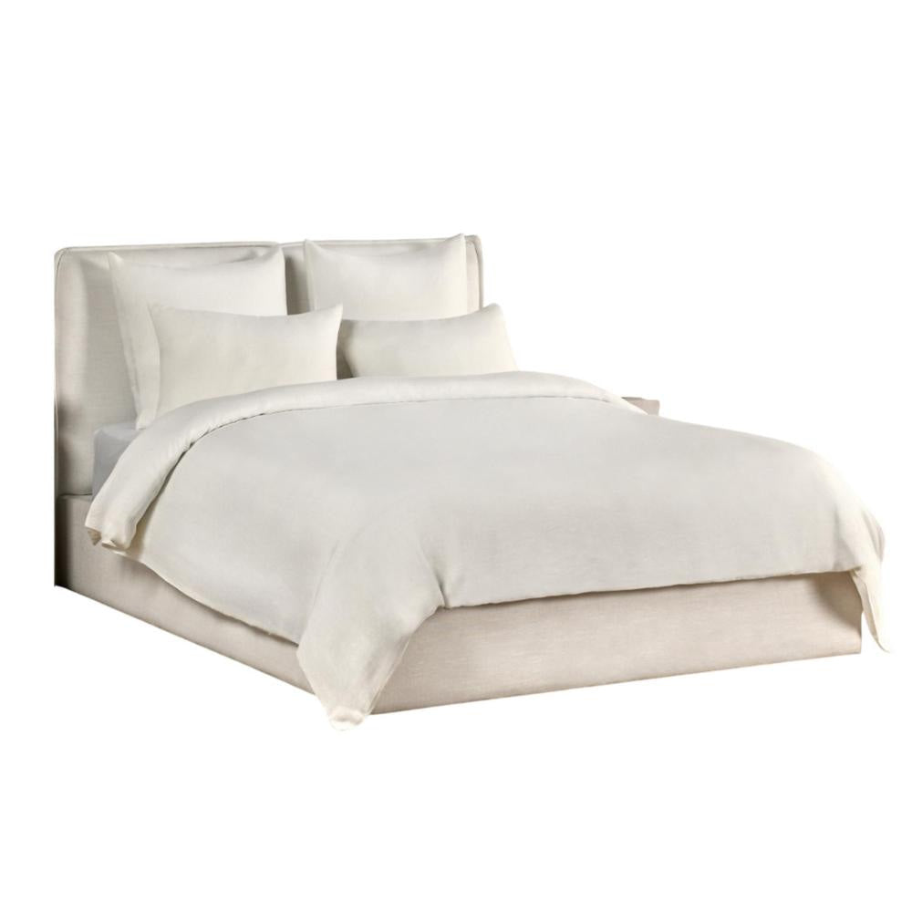 Paula King Size Duvet, Ivory Extra Soft Stone Washed Hemp and Cotton