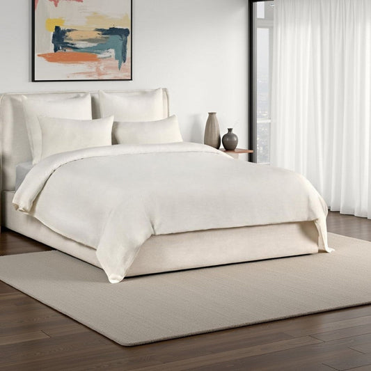 Paula King Size Duvet, Ivory Extra Soft Stone Washed Hemp and Cotton