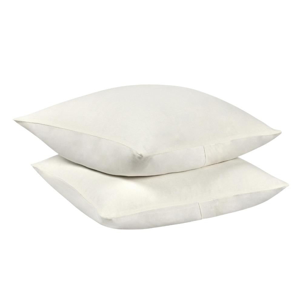 Paula Square Euro Pillow Sham Soft Ivory Stone Washed Hemp 26 Inch BM331969