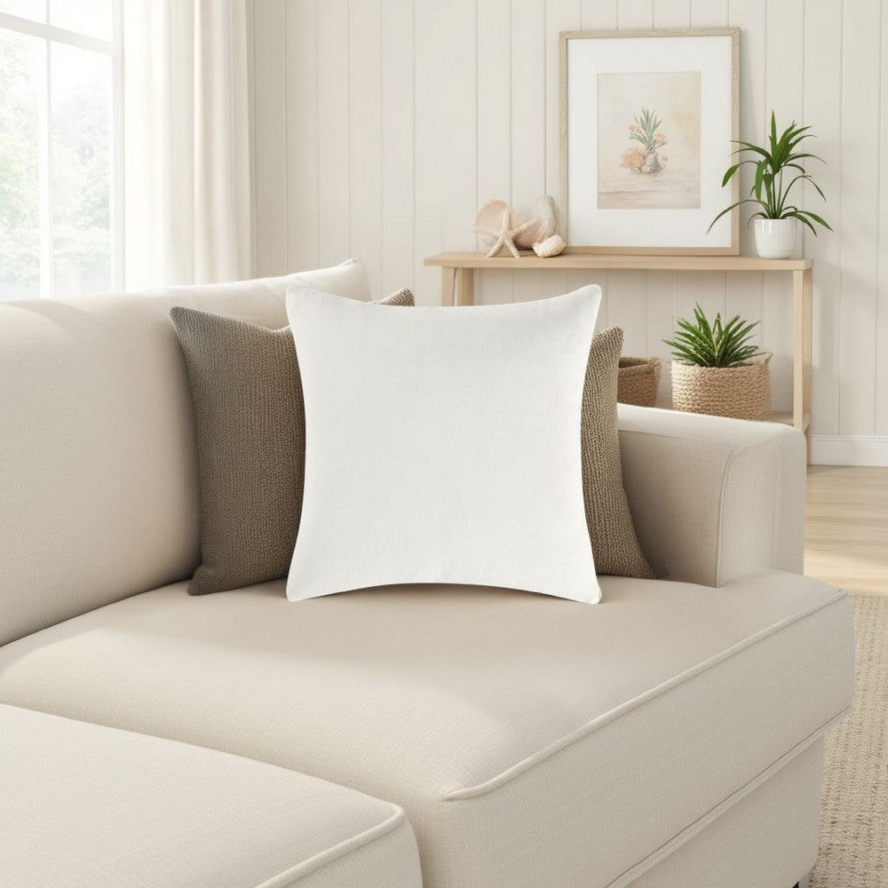 Paula Square Euro Pillow Sham, Soft Ivory Stone Washed Hemp, 26 Inch