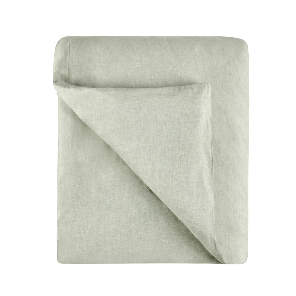 Savi King Size Duvet Sage Green Linen Cotton and Cashmere Fabric BM331973