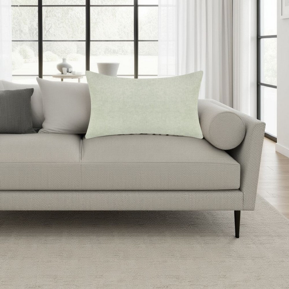 Savi Lumbar King Pillow Sham, Sage Linen, Cotton, Cashmere, 20x36