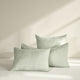 Savi Standard Pillow Sham, Sage Green Linen, Cotton, Cashmere, 20x26