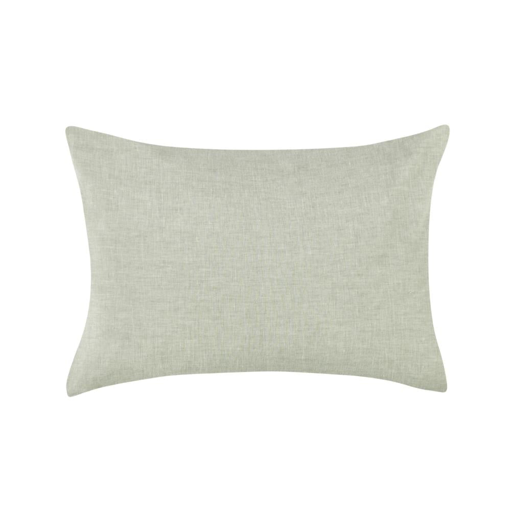 Savi Standard Pillow Sham, Sage Green Linen, Cotton, Cashmere, 20x26