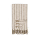 Rezza Throw Blanket 50x70 Ivory White Cotton Woven Stripes Tassels BM331980