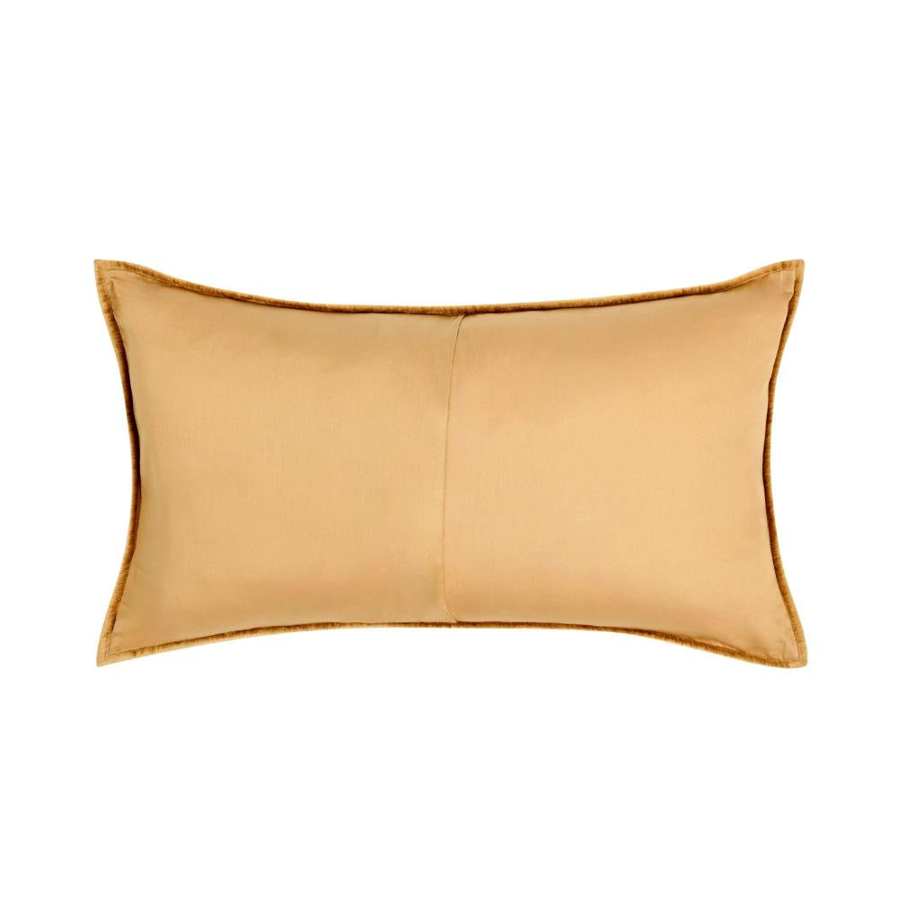 Romie Lumbar King Pillow Sham Honey Gold Rayon Velvet Cotton 20x36 BM331983