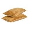 Romie Lumbar King Pillow Sham Honey Gold Rayon Velvet Cotton 20x36 BM331983