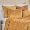 Romie Lumbar King Pillow Sham, Honey Gold Rayon Velvet, Cotton, 20x36