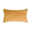 Romie Lumbar King Pillow Sham, Honey Gold Rayon Velvet, Cotton, 20x36