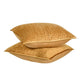 Romie Square Euro Pillow Sham Honey Gold Rayon Velvet Cotton 26 Inch BM331984