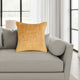 Romie Square Euro Pillow Sham, Honey Gold Rayon Velvet, Cotton 26 Inch
