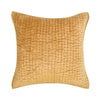 Romie Square Euro Pillow Sham, Honey Gold Rayon Velvet, Cotton 26 Inch